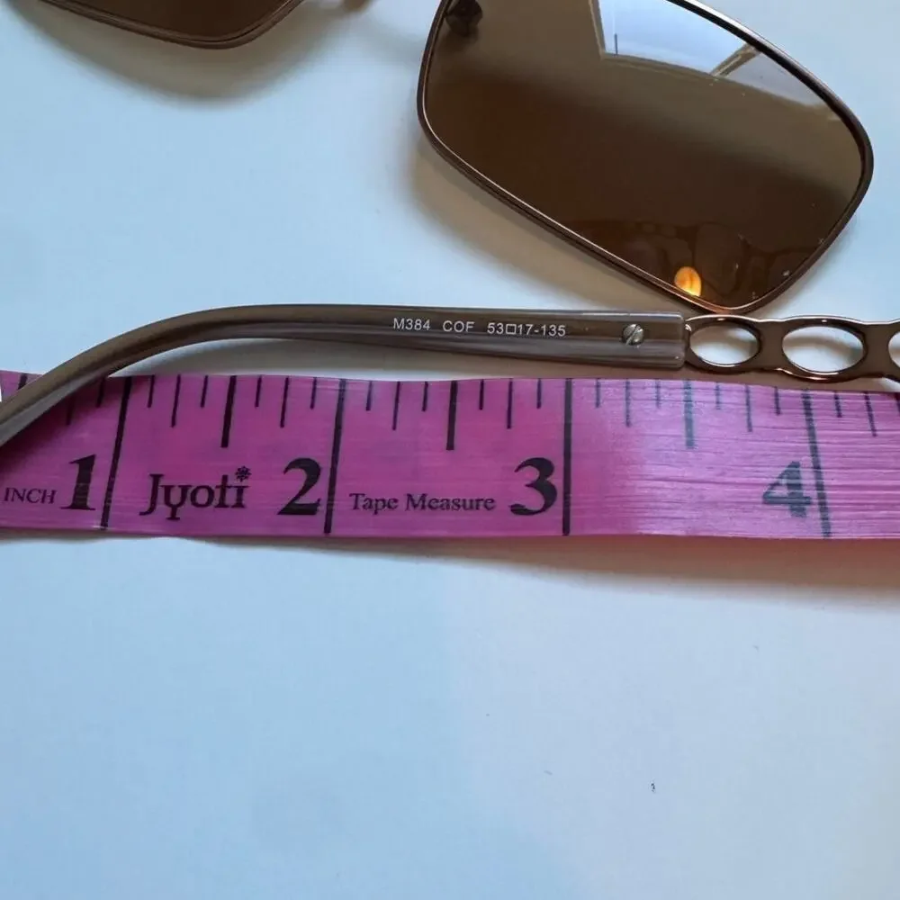 New Magic clips M384 COF square y2k brown glasses